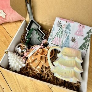 Christmas Gift Box with Tree Mug and Cookie Cutters